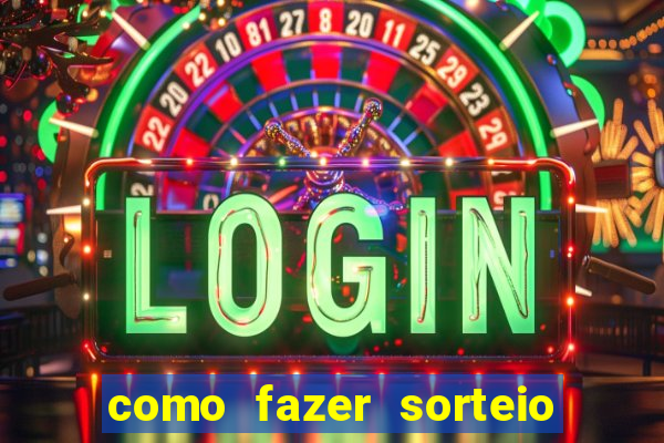 como fazer sorteio de cores online